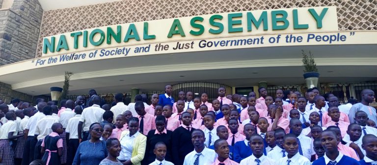 Students at Bikeke comprehensive school at national assembly Nairobi.