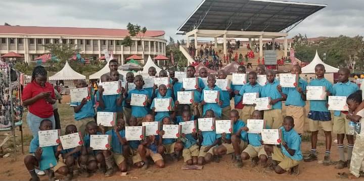 Students at bikeke comprehensive school at Kenya national music festivals