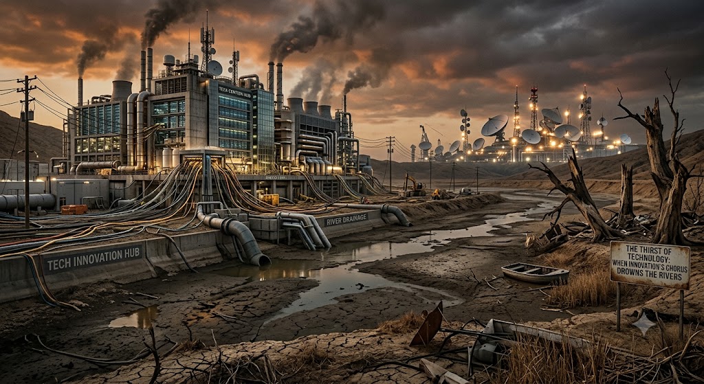 The thirst of technology,When innovation’s chorus drowns the rivers