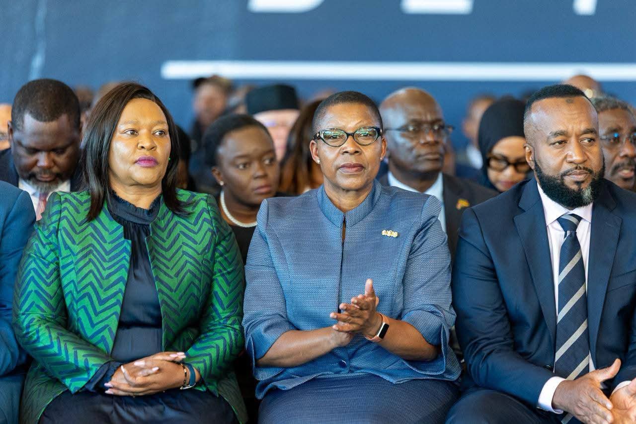 Tourism and Wildlife Cabinet Secretary Rebecca Miano (L)