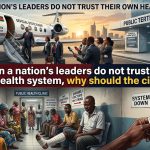 When a nation's leaders do not trust their own health system, why should the citizens