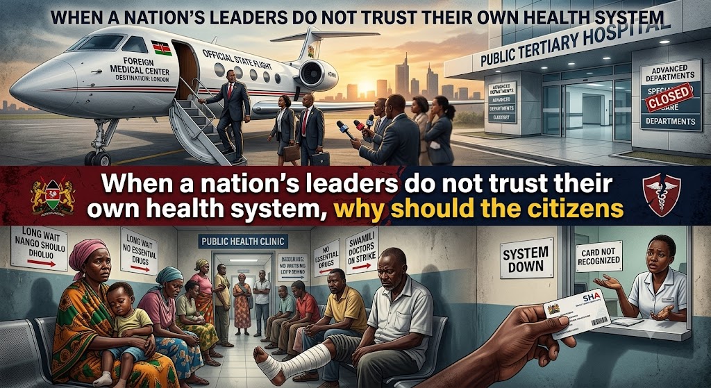 When a nation's leaders do not trust their own health system, why should the citizens