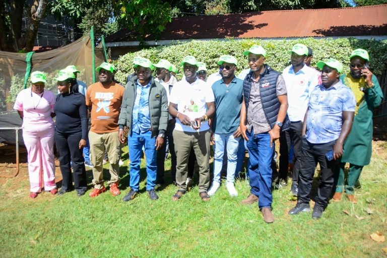 A section of DCP Aspirants in Meru county at the Kinoru Gardens Hotel where they addressed the press.
