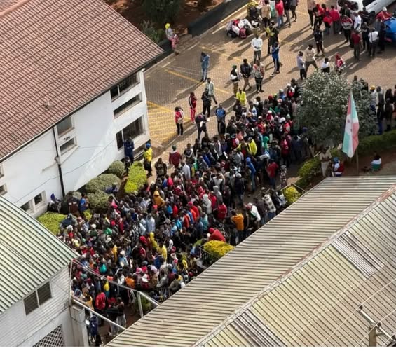 Burundians at their embassy in Kenya preparing to leave