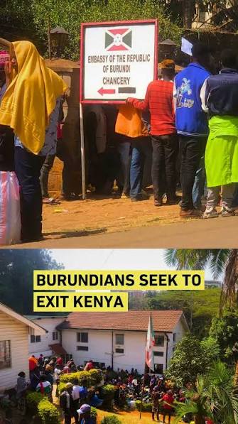 Burundians at their embassy