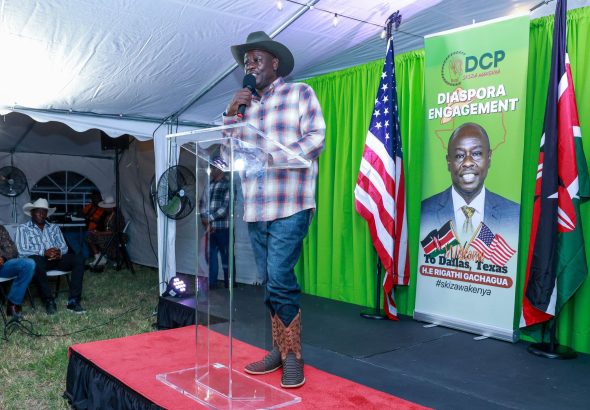 Democracy for the Citizens Party leader Rigathi Gachagua in Dallas, Texas
