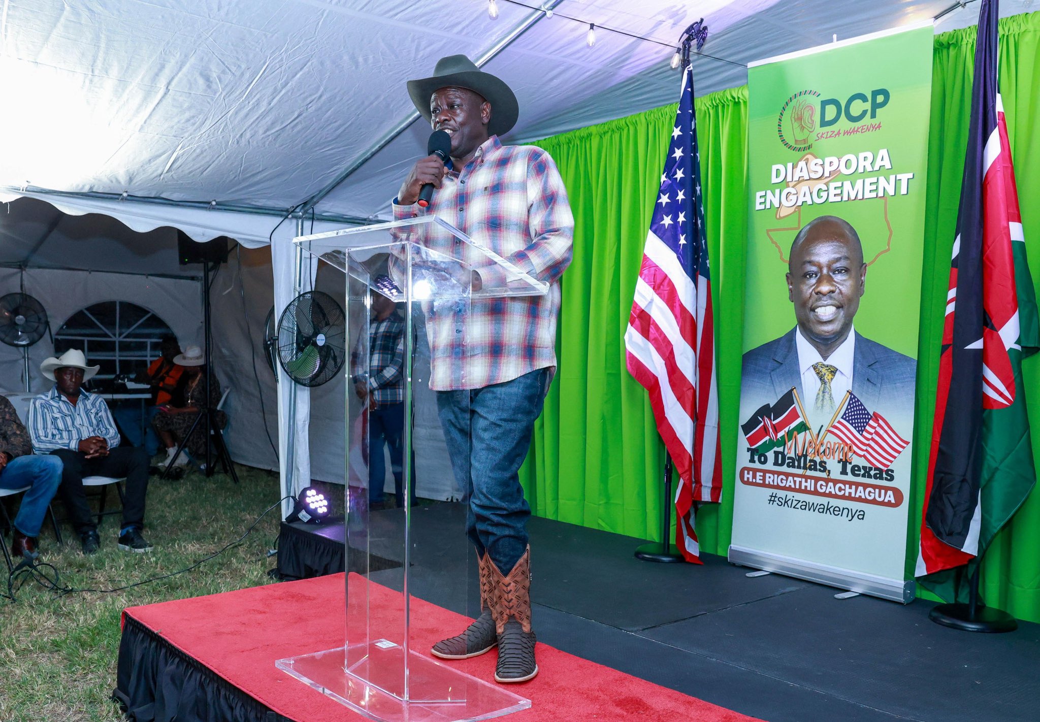 Democracy for the Citizens Party leader Rigathi Gachagua in Dallas, Texas