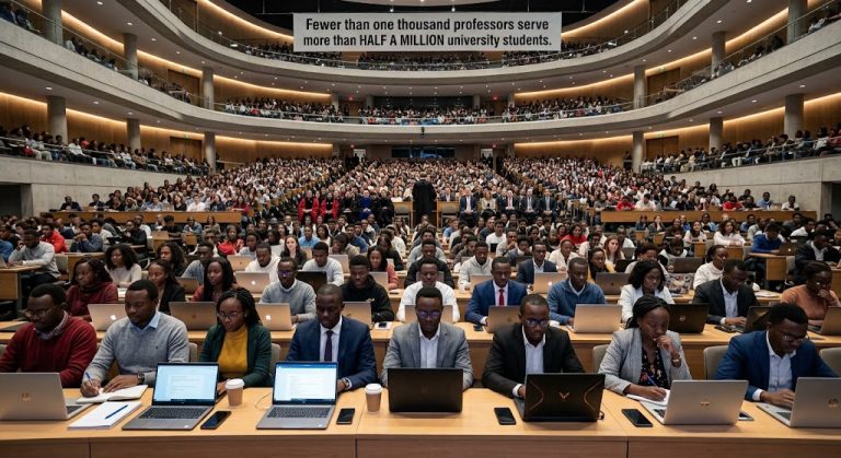 Fewer than one thousand professors serve more than half a million university students