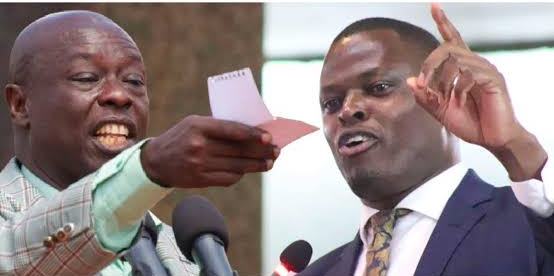 Former Deputy President Rigathi Gachagua and Kiharu MP Ndindi Nyoro