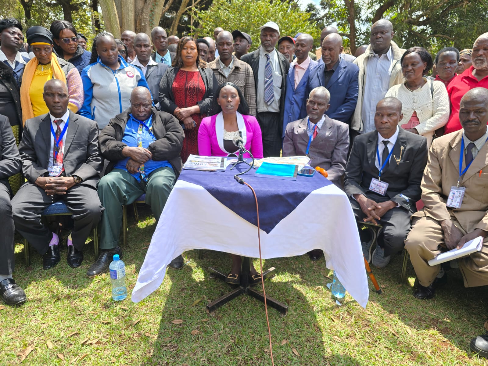 MMV Associates CLG Chief Executive Officer Emmah Kassis addressing the press on Tuesday.