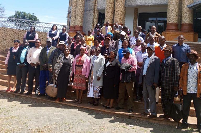 MMV Associates CLG team at Dedan Kimathi university after presenting their memorandum.