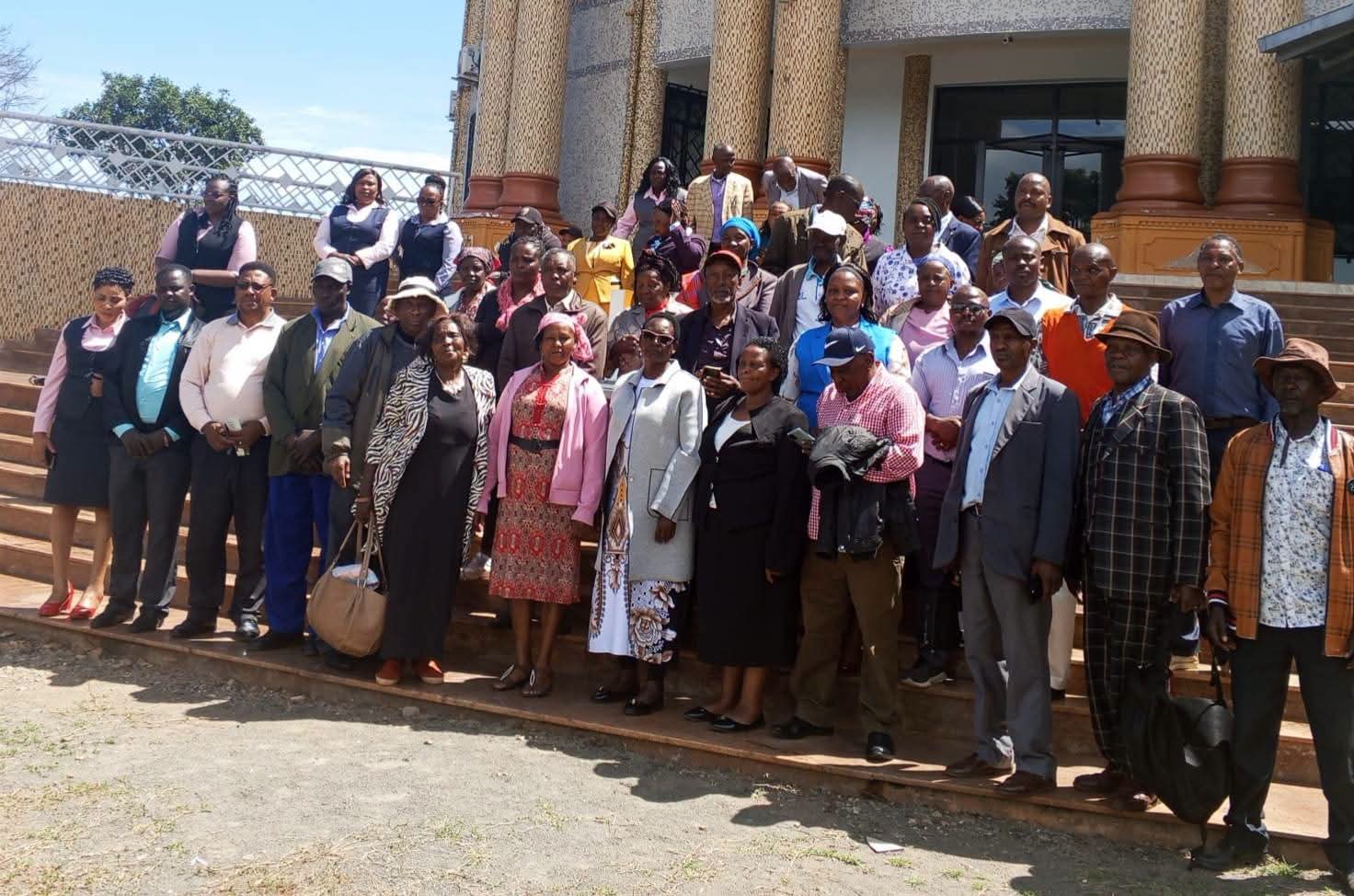 MMV Associates CLG team at Dedan Kimathi university after presenting their memorandum.