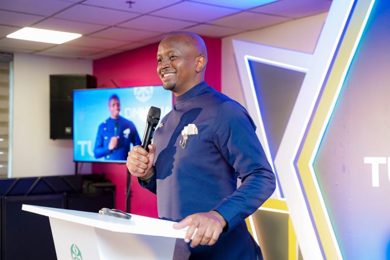 Old Mutual Life Assurance Kenya Managing Director Martin Karenju at the re-launch event held at Old Mutual Tower.