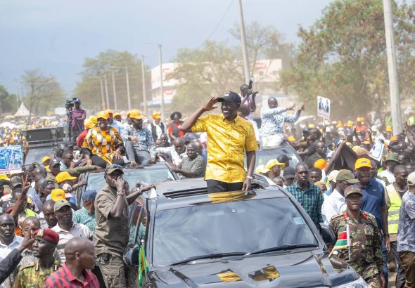 President William Ruto in Kisumu.