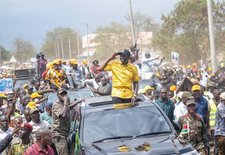 President William Ruto in Kisumu.