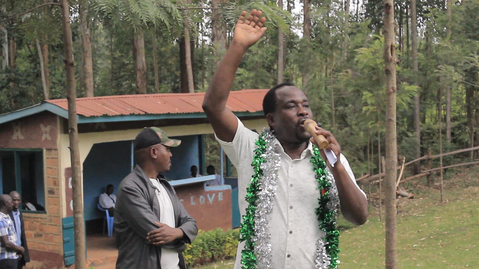 West Mugirango Mp Steve Mogaka Speaking at Kianginda Secondary School during prayer's Day