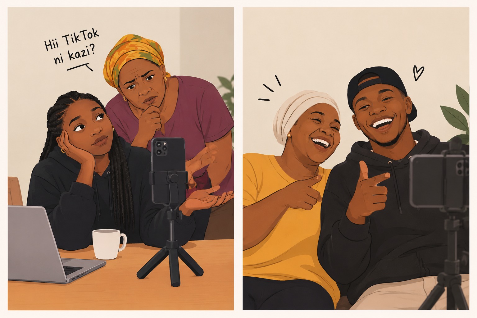 When mum joins the content