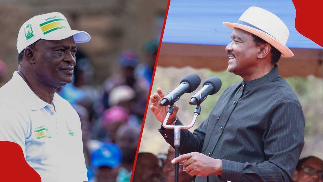 Wiper Patriotic Front leader Kalonzo Musyoka and Democratic Party leader Justin Muturi