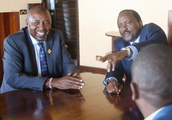 Wiper Patriotic Front leader Kalonzo Musyoka yesterday met Farmers Party leader Kimani Ngunjiri
