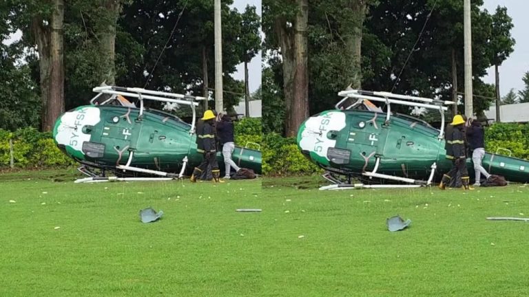 Aircraft overturns on takeoff as environment PS and officials are pulled from wreckage