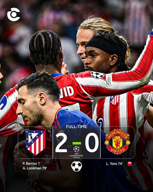 Atlético punish United with 2-0 Champions League win