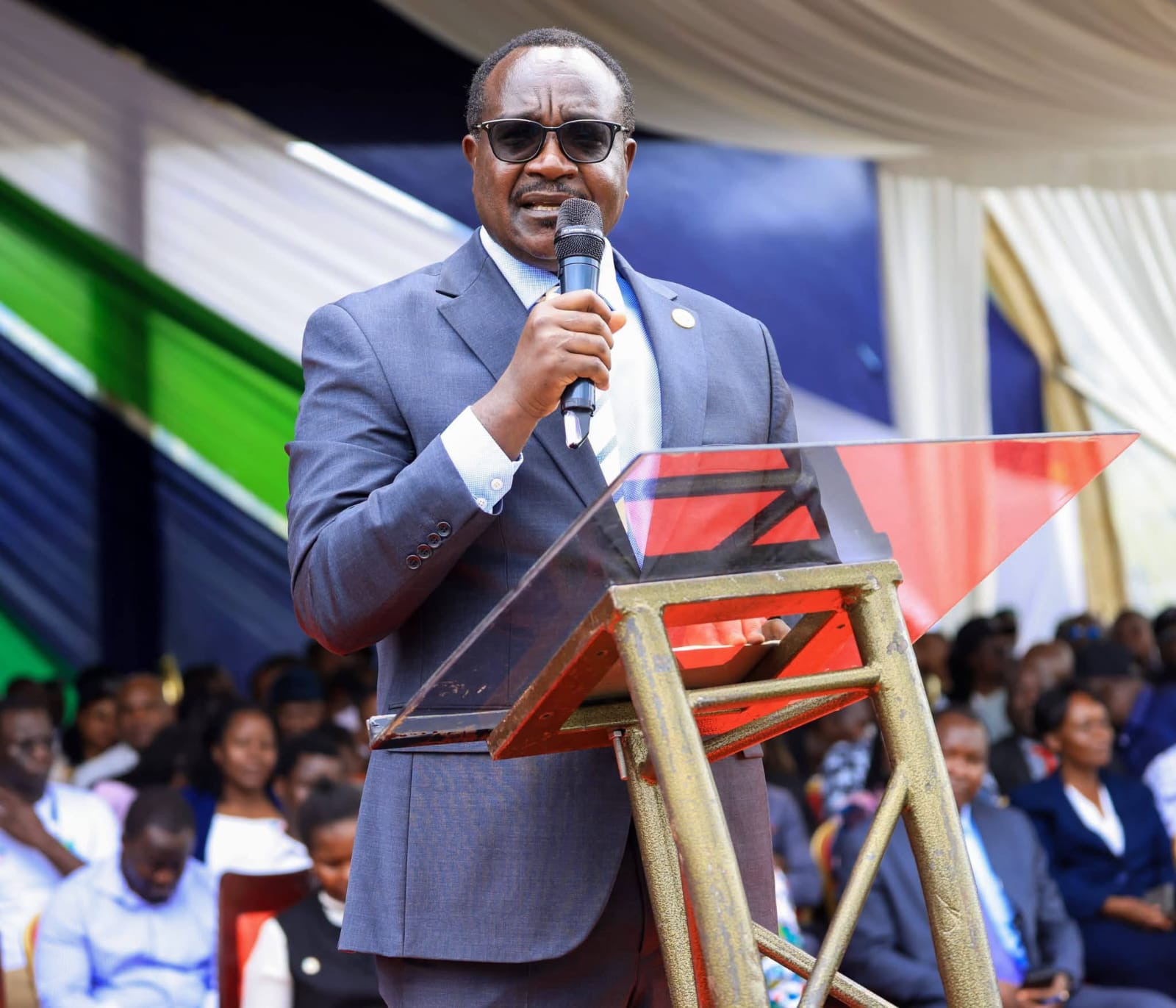 CS Education Julius Ogamba Migos during celebration of World Cities Day held at Kisii County