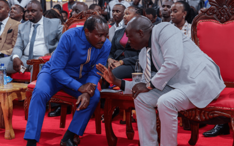Democracy for the Citizens Party leader Rigathi Gachagua and Wiper Democratic Movement leader Kalonzo Musyoka