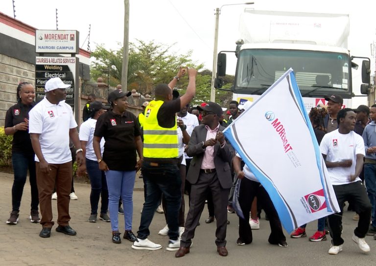 During the show flagging off in Nairobi