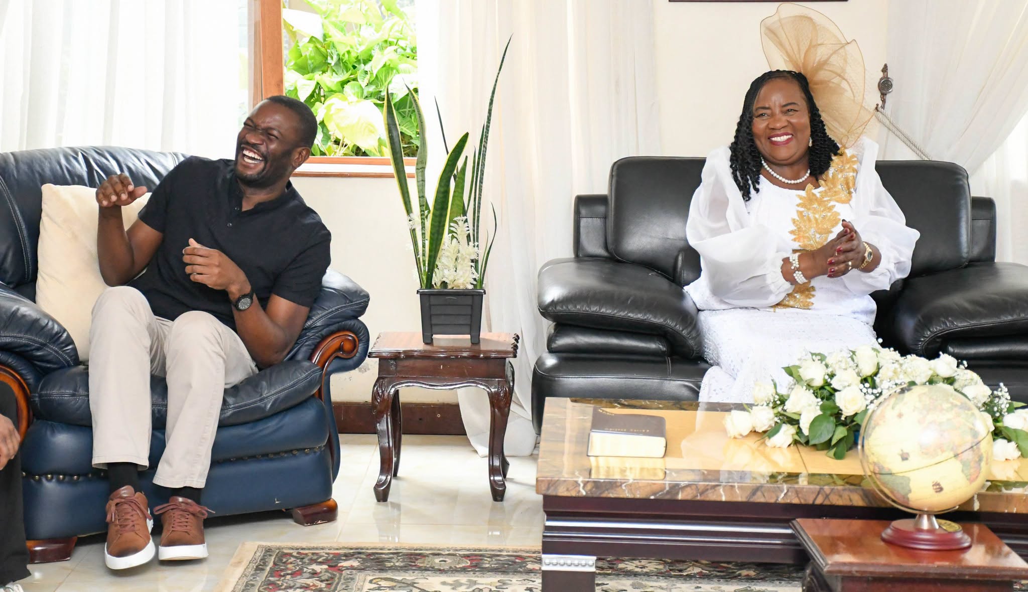 Edwin Sifuna with Mama Ida Odinga