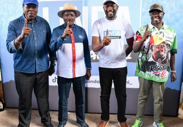 Eugene Wamalwa, Kalonzo Musyoka, Edwin Sifuna and Rigathi Gachagua