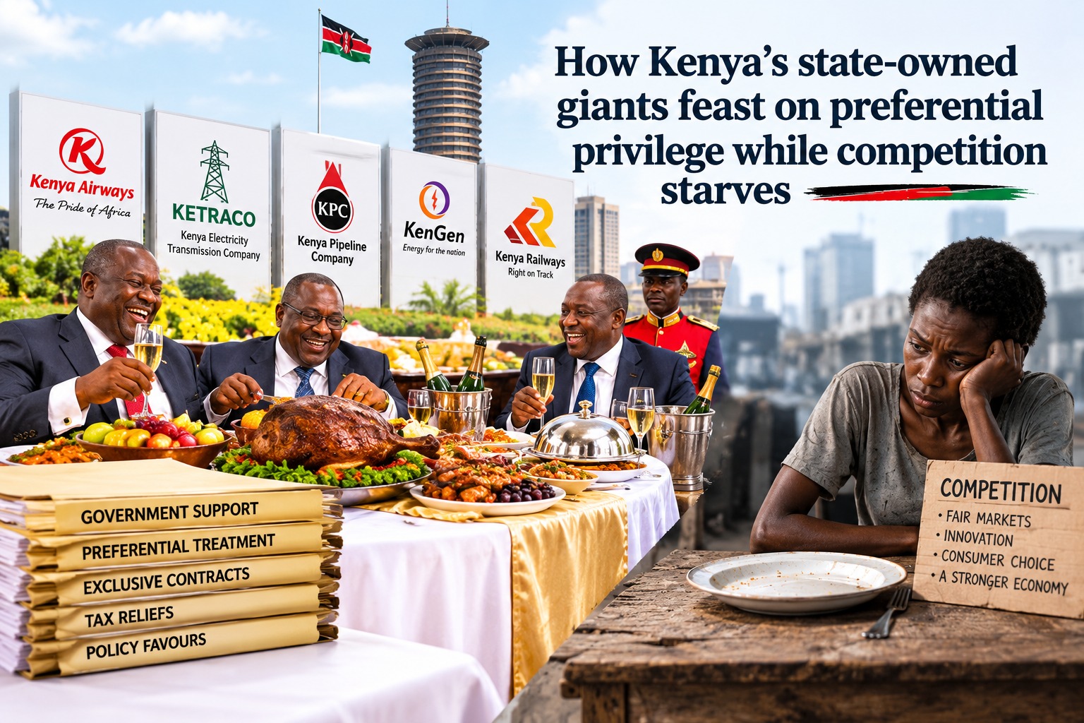 How Kenya’s state-owned giants feast on preferential privilege while competition starves