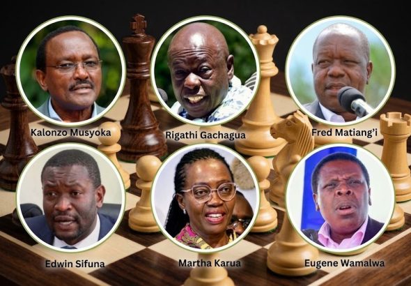 Kalonzo Musyoka, Rigathi Gachagua, Fred Matiang'i, Edwin Sifuna, Martha Karua and Eugene Wamalwa