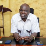 Meru county commissioner George Omollo speaks to the press. Photo by Brian Gitonga