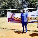 Mr Francis Toili HOI Bikeke at the word teachers day held at Eldoret