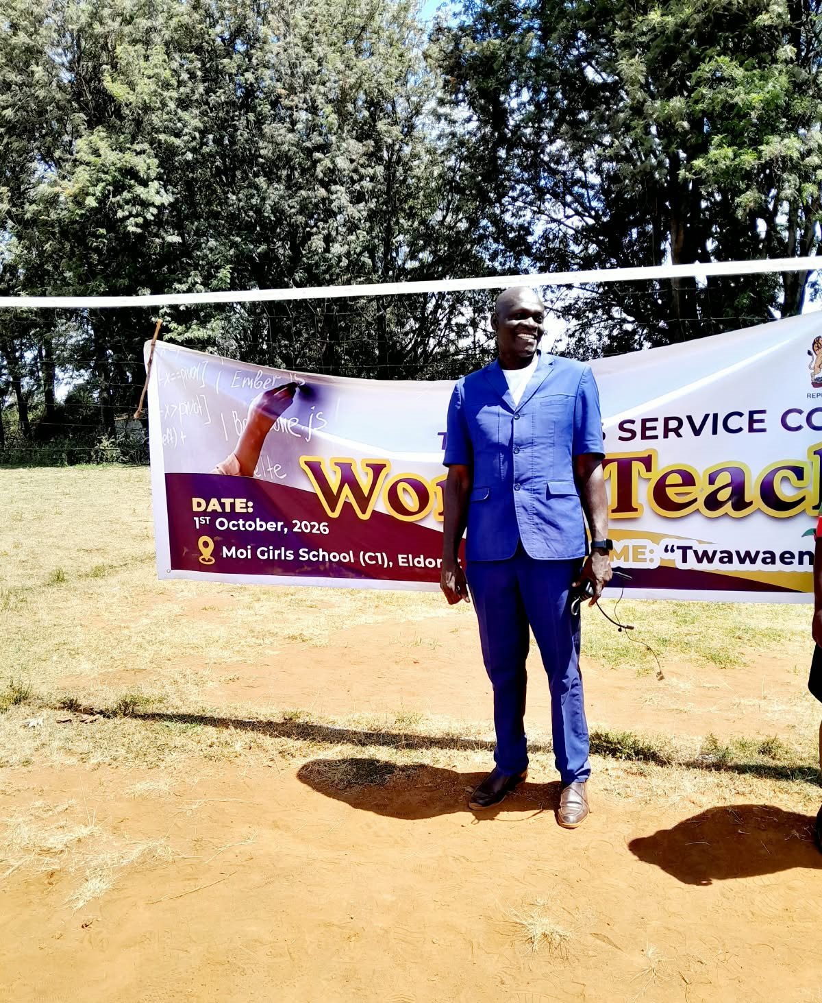 Mr Francis Toili HOI Bikeke at the word teachers day held at Eldoret