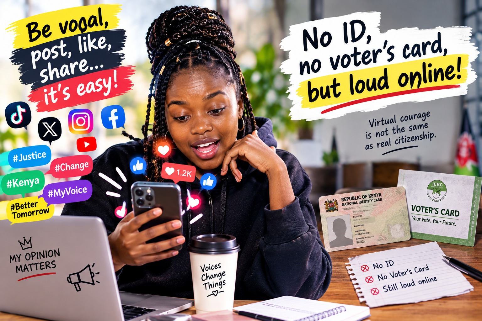 No ID, no voter's card, but loud online