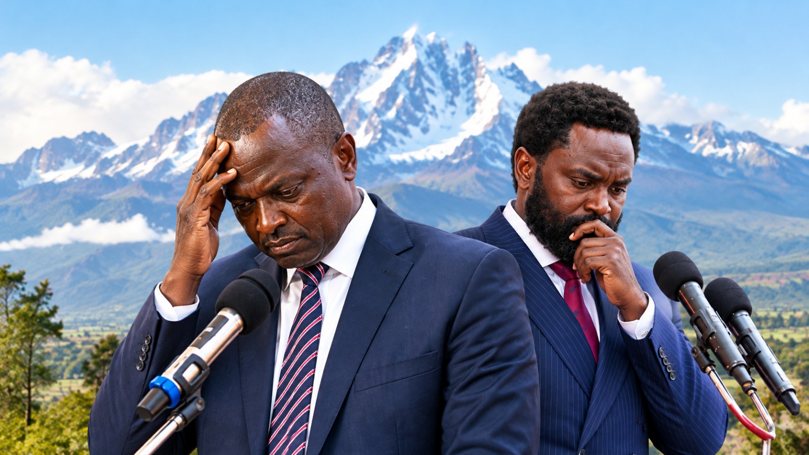 People's Party of Kenya leader Ndindi Nyoro and Democracy for the Citizens Party Secretary General John Methu.