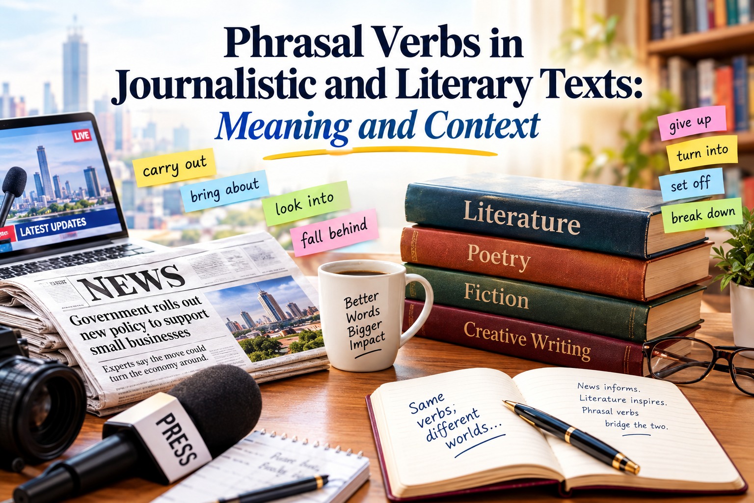 Phrasal Verbs in Journalistic and Literary Texts