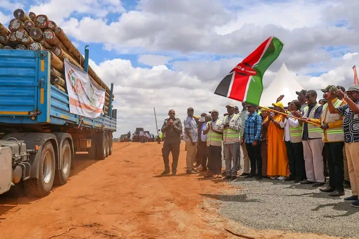 President William Ruto Flags-off of Last Mile Connectivity Programme materials at Kithoko Village