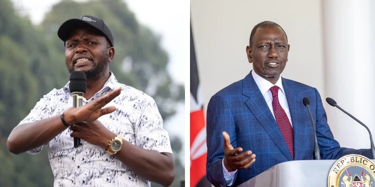 President William Ruto and Governor George Natembeya
