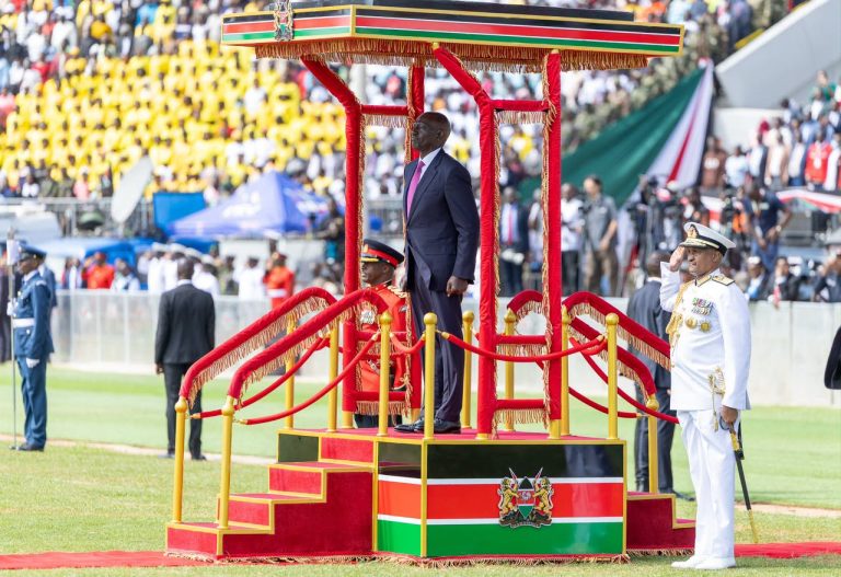 President William Ruto during Mashujaa Day celebration