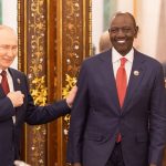 President William Ruto with President Vladimir Putin.