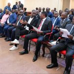 R-L - Prime Cabinet Secretary Musalia Mudavadi, National Assembly Speaker Moses Wetangula and Nairobi Senator Edwin Sifuna