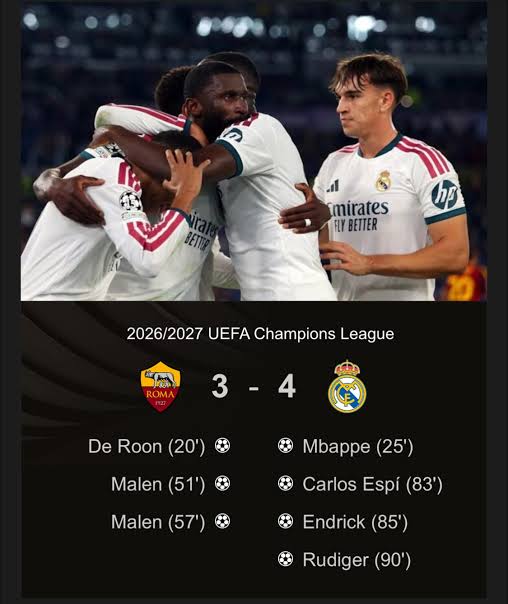 Real Madrid stun Roma with dramatic late comeback