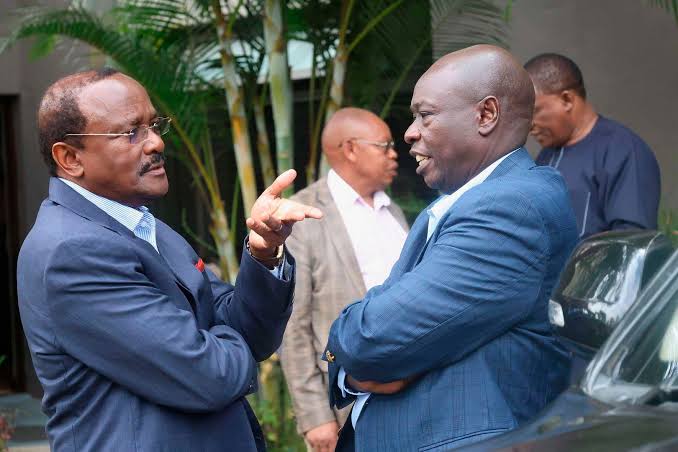 Rigathi Gachagua of Democracy for the Citizens party and Wiper leader Kalonzo Musyoka