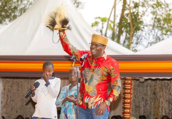 Tharaka Nithi Governor Muthomi Njuki addresses residents during a past function in the county