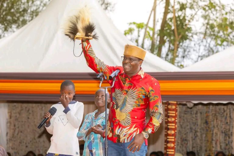 Tharaka Nithi Governor Muthomi Njuki addresses residents during a past function in the county