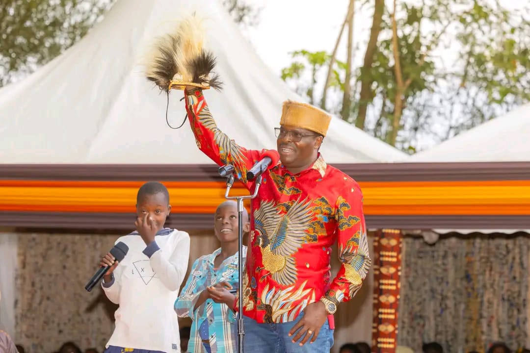 Tharaka Nithi Governor Muthomi Njuki addresses residents during a past function in the county