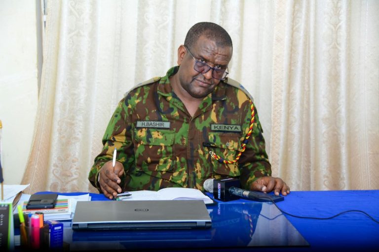 The New Imenti North Sub County Police Commander, Hassan Bashir Addresses the Press.