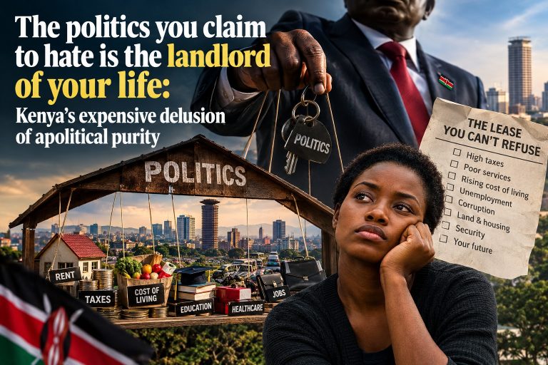 The politics you claim to hate is the landlord of your life